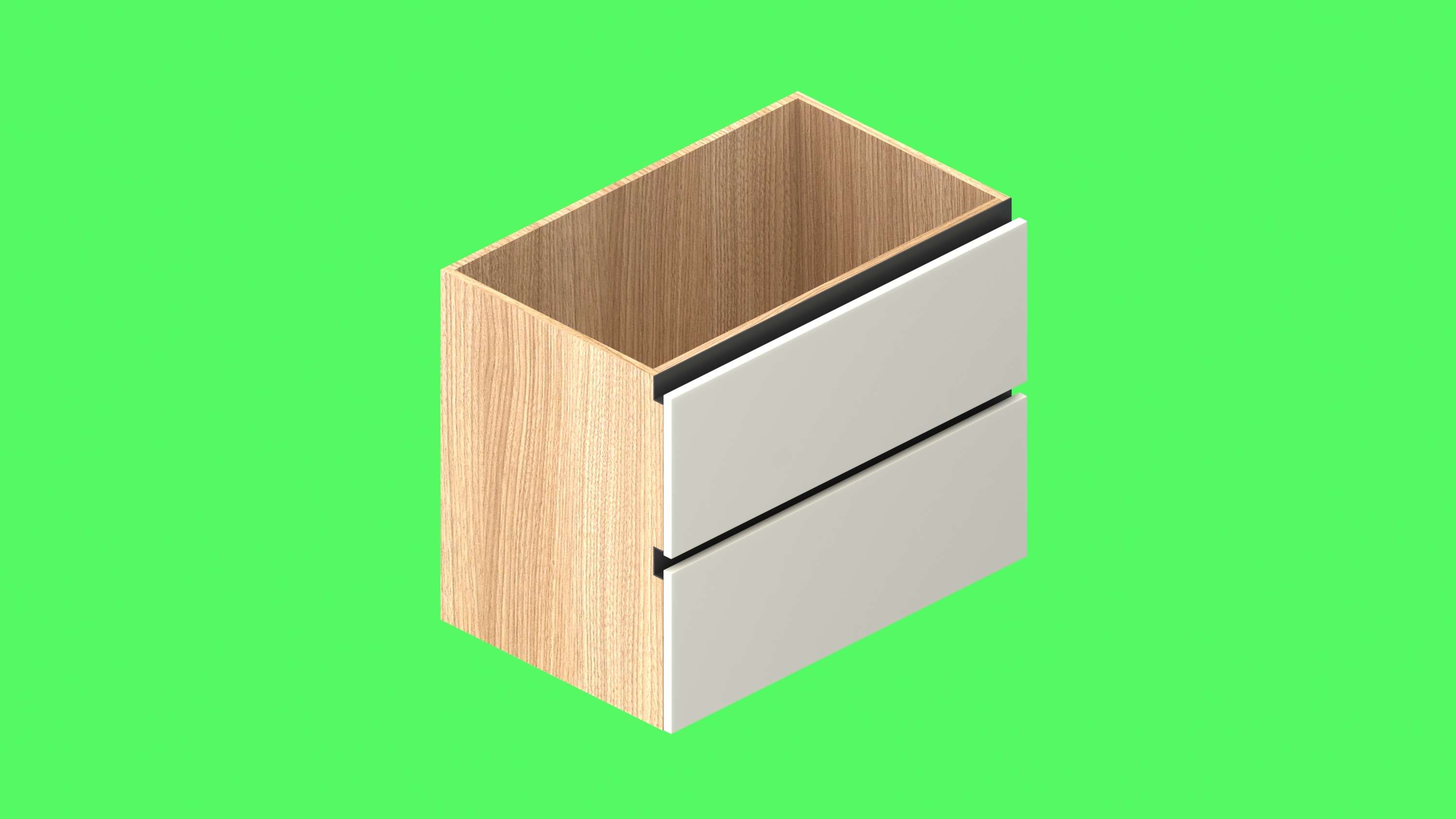 Cabinet handle-free fitting