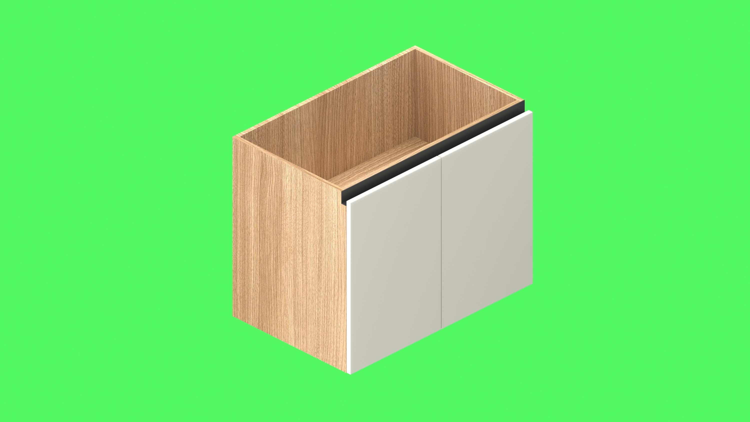 Cabinet handle-free fitting