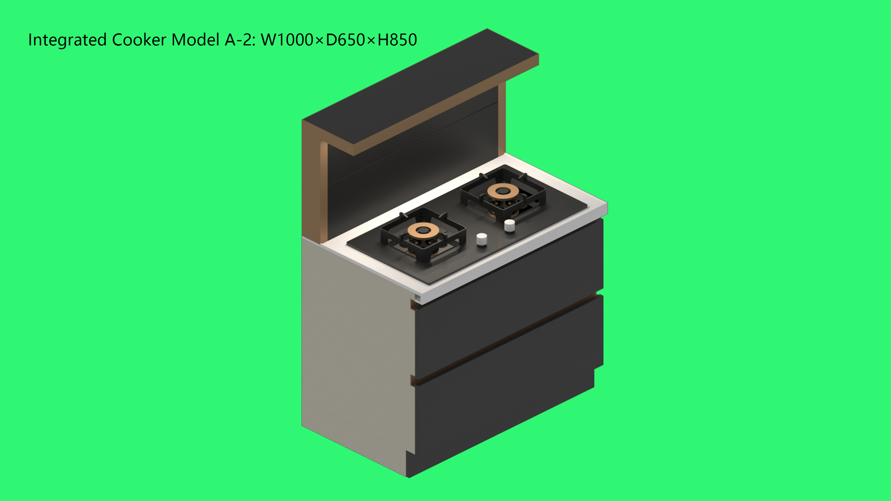 Split Integrated Stove - Model A