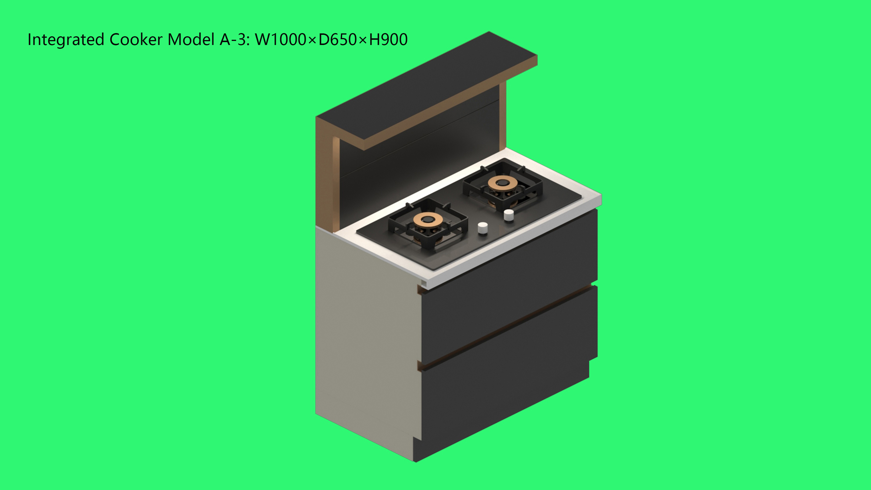 Split Integrated Stove - Model A