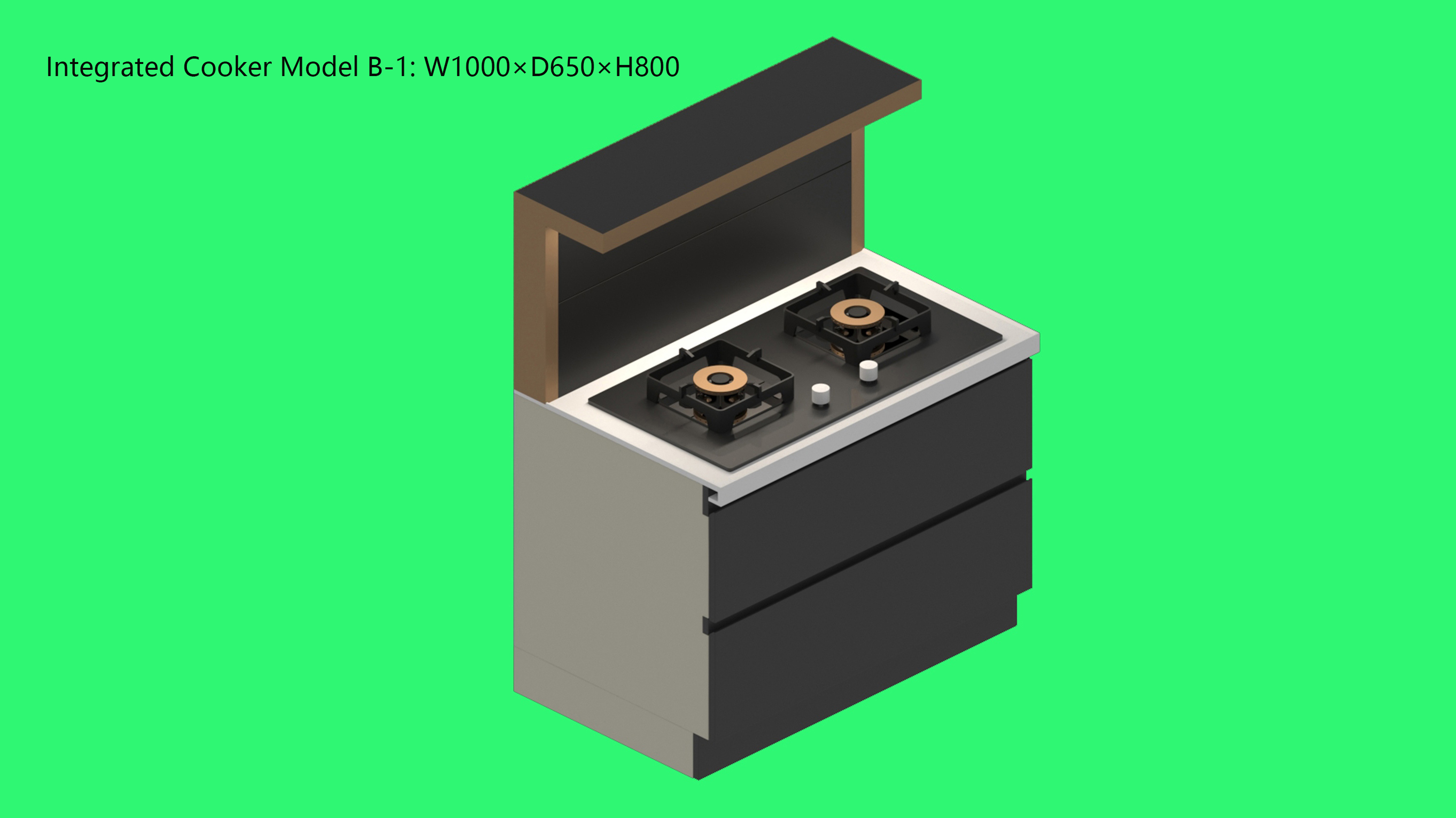 Split Integrated Stove - Model B