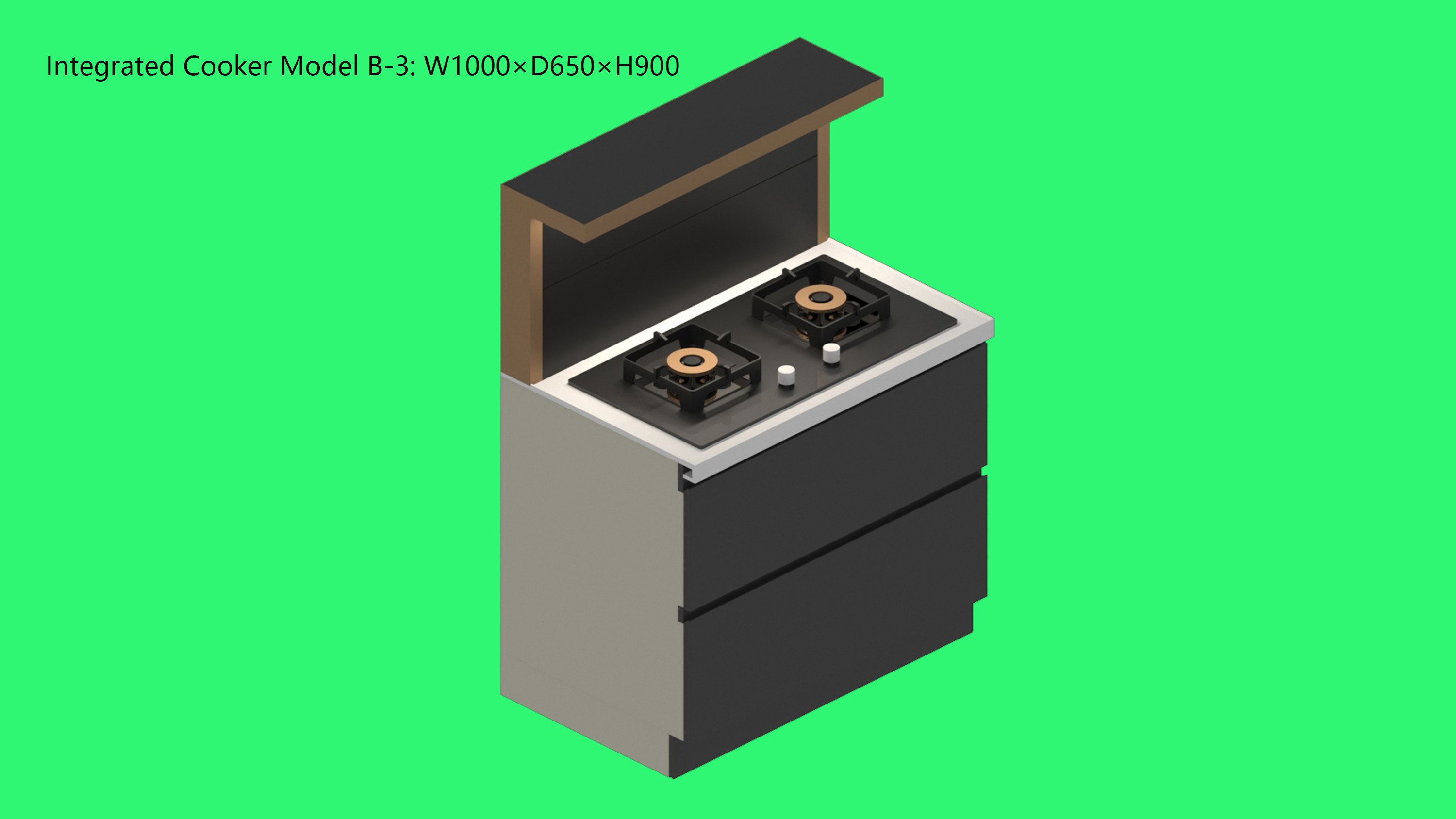 Split Integrated Stove - Model B