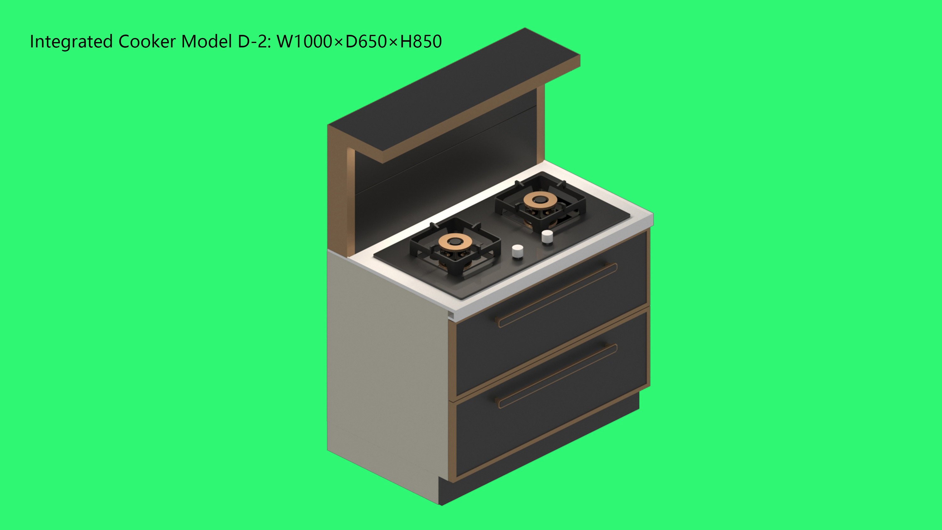 Split Integrated Stove - Model D