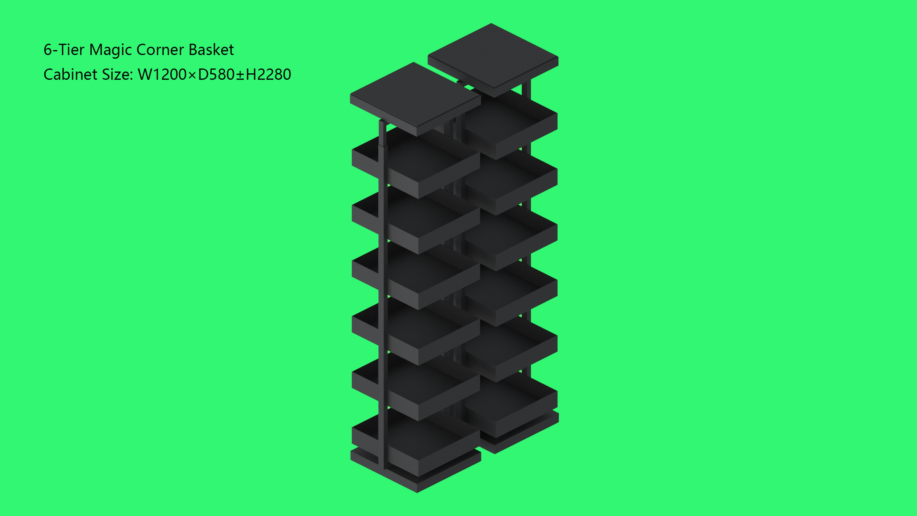 Six-tier Magic Corner Basket-A