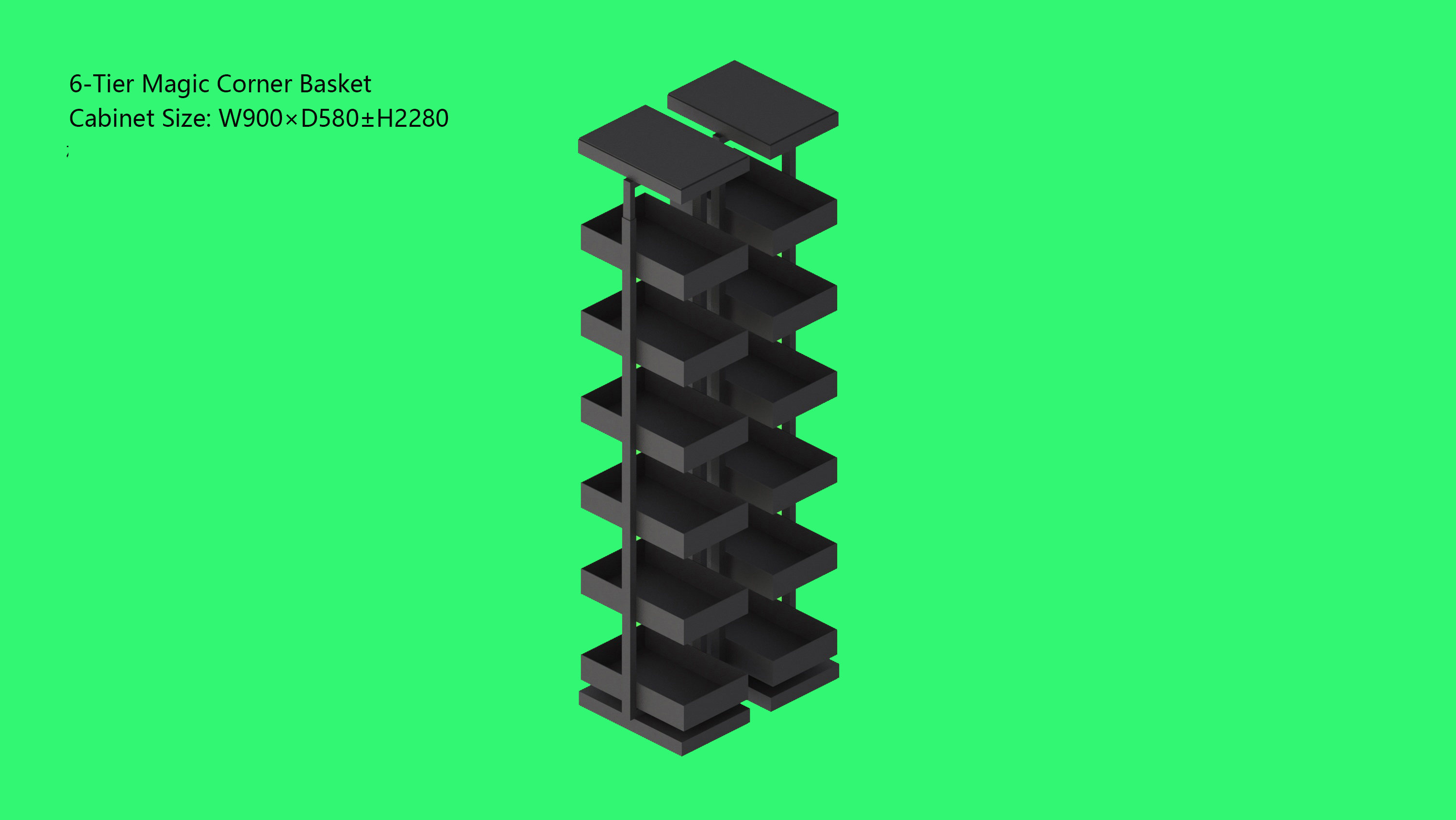 Six-tier Magic Corner Basket-A