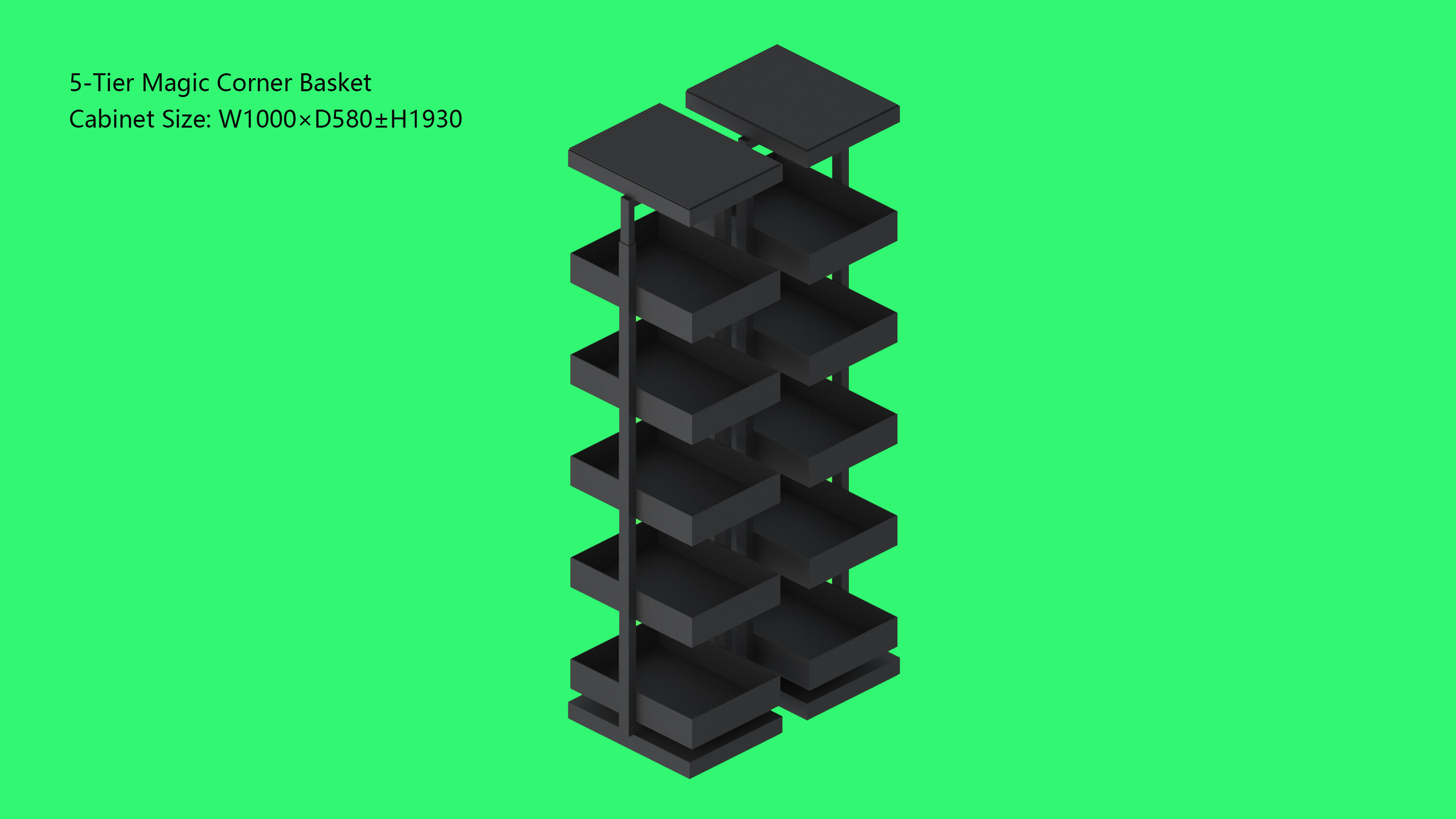 Five-tier Magic Corner Basket-B