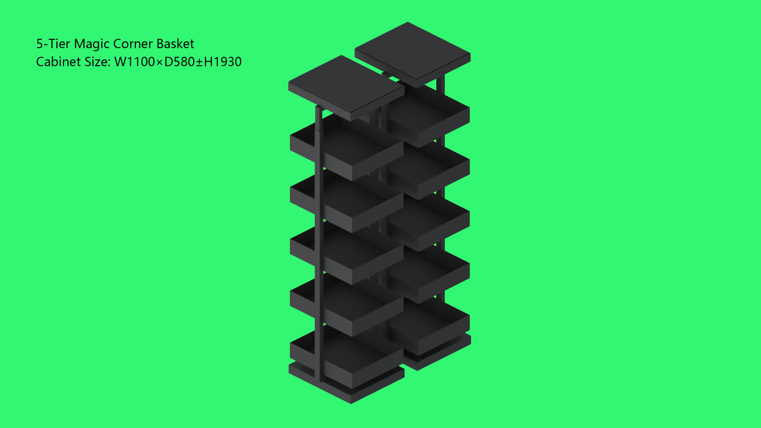 Five-tier Magic Corner Basket-B