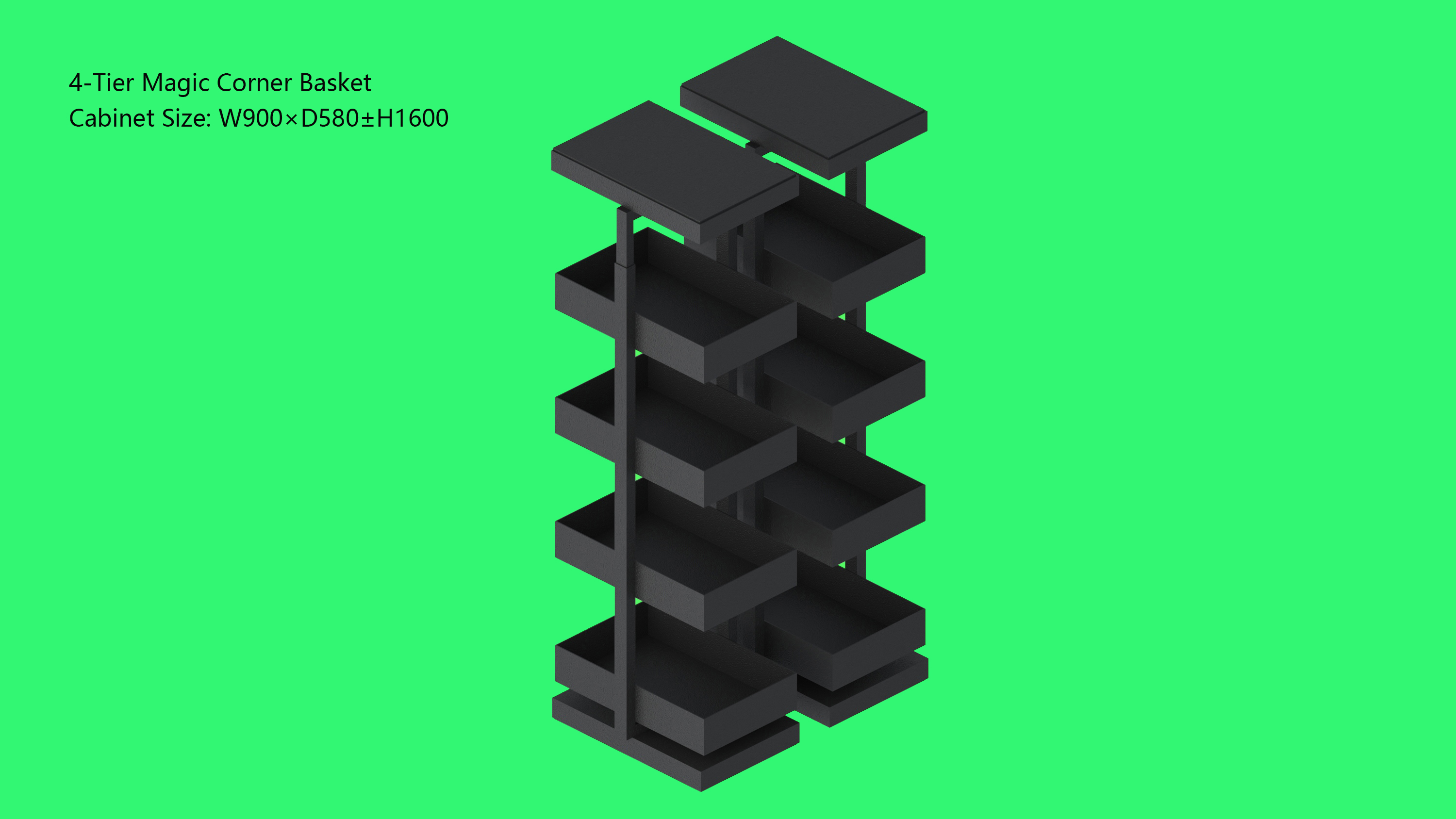 Four-tier Magic Corner Basket-C